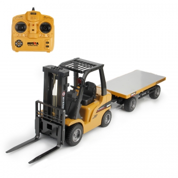 1:10 8 channel alloy remote control forklift+Flat engineering truck