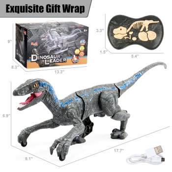 ES-SM180 Dinosaurier Spielzeug Ferngesteuertes Dino LED Beleuchtung Brüllendes Gehen