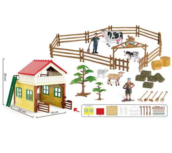 3906 DIY-Bauernhof-Bausatz: Viehzucht-Kollektion