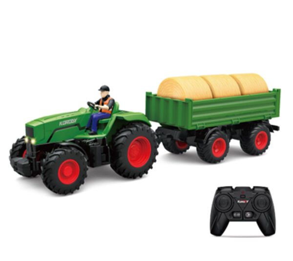 6662 1:24 Ma&szlig;stab 6-Kanal 2,4 GHz ferngesteuerter Traktor Landwirtschaftliches Transportfahrzeug