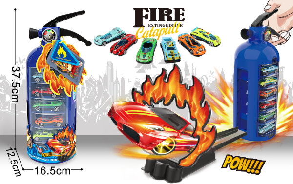 3002 Blaues Feuerl&ouml;scher-Katapult-Schienenfahrzeug