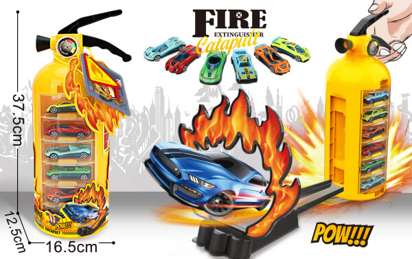 3003 Gelber Feuerl&ouml;scher Katapult-Schienenfahrzeug