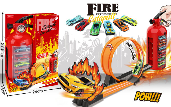 3004 Roter Feuerl&ouml;scher Auswerfer-Schienenfahrzeug