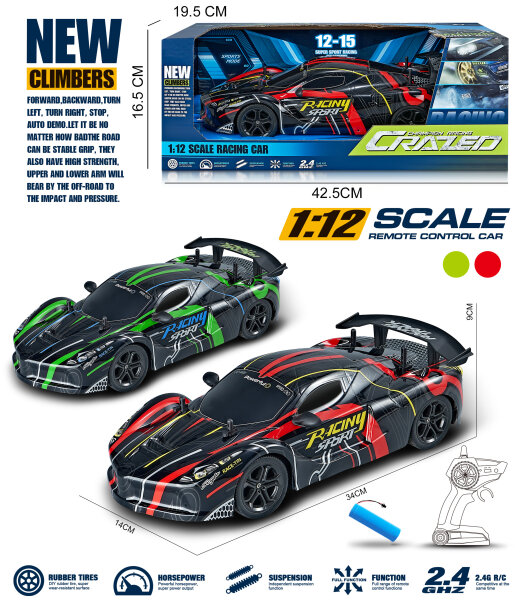 RQ3031 1:12 Ma&szlig;stab 2,4 GHz Allradantrieb Drift-Fernsteuerungsauto