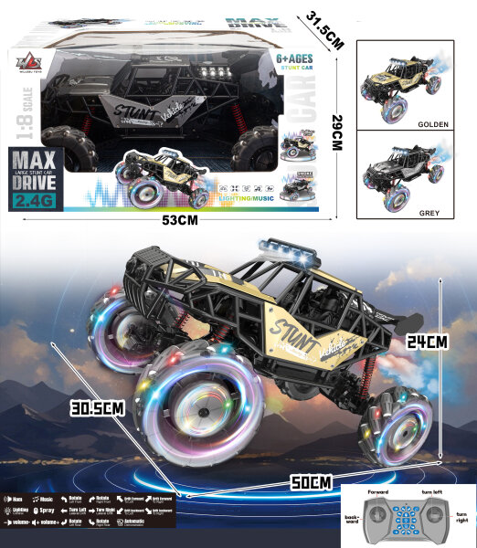 RQ3066 1:8 Ma&szlig;stab 2,4 GHz Alloy Lighting Dance Car