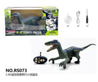 RS073 Ferngesteuerter Velociraptor Dinosaurier mit Sound und Spr&uuml;heffekt - 2,4 GHz