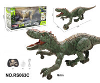 RS063C Ferngesteuerter Tyrannosaurus Rex Dinosaurier mit Sound und Spr&uuml;heffekt - 2,4 GHz (Gr&uuml;n)