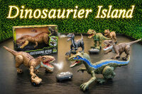 RS063C Ferngesteuerter Tyrannosaurus Rex Dinosaurier mit Sound und Spr&uuml;heffekt - 2,4 GHz (Gr&uuml;n)