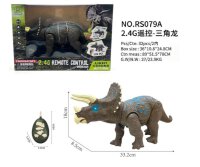 RS079A FerngesteuerterTriceratops Dinosaurier mit Sound und Spr&uuml;heffekt - 2,4 GHz
