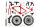 713885 DIY Rennrad Fahrrad 1:8 - DIECAST - (Grau/Wei&szlig;/Rot)