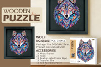68103 Wooden Puzzle Art - "WOLF" mit...