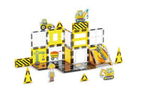 X6034 Magnetbaukasten Baustelle-Serie in Buntglasoptik
