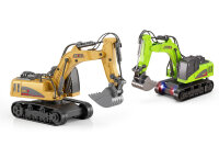 HJ2025-4 Mini Bagger 1:64 aus Aluminium (mit Licht und...