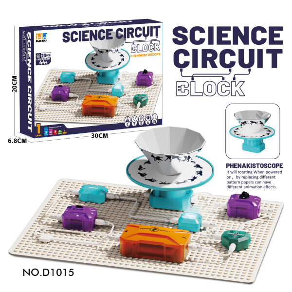 D1015-1 SIENCE CIRCUIT BLOCK - Wunderrad Bildbetrachter + Kontrolleuchte inkl. 5 Schaltkreiselemente & Grundplatte