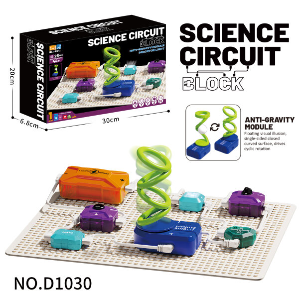D1030-1 SIENCE CIRCUIT BLOCK - Anti-Gravitationsmodul + Kontrolleuchte inkl. 5 Schaltkreiselemente & Grundplatte
