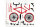 713663 DIY Rennrad Fahrrad 1:8 - DIECAST - (Rot/Rote Reifen)