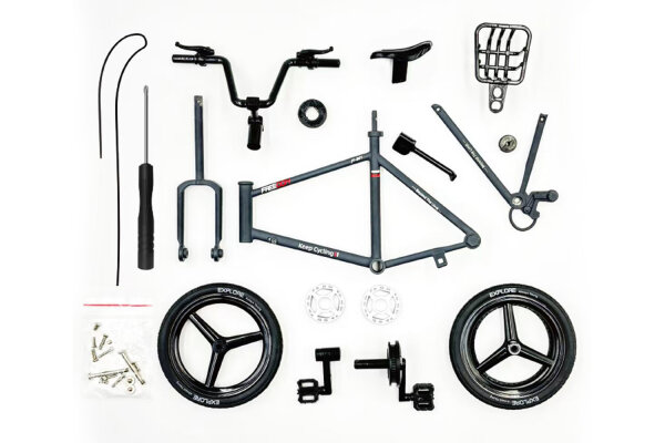 713887 DIY BMX Fahrrad 1:8 - DIECAST -  (grau)