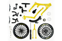 713888 DIY Rennrad Fahrrad 1:8 - DIECAST - (Gelb)